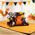 Pumpkin at Graveyard Halloween Pop-Up Card