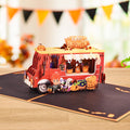 Pumpkin Truck Pop Up Greeting Card