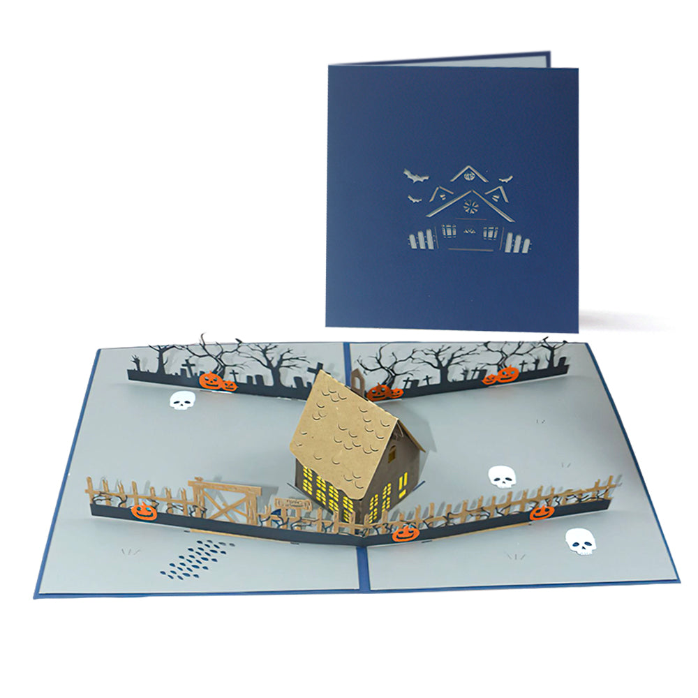 Autumn Haunted House 3D Halloween Pop-Up Card