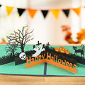 Happy Halloween 3D Pop-Up Card | Ghost & Black Cat