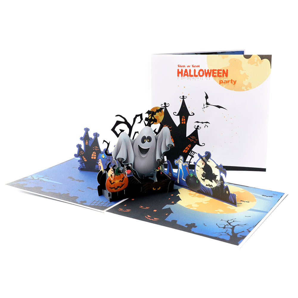 Trick or Treat Ghost 3D Halloween Pop-Up Card