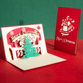 Fireplace Christmas Tree 3D Pop Up Greeting Card