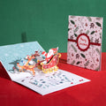 3D Pop Up Card Christmas Santa is Coming to Town Greeting Card