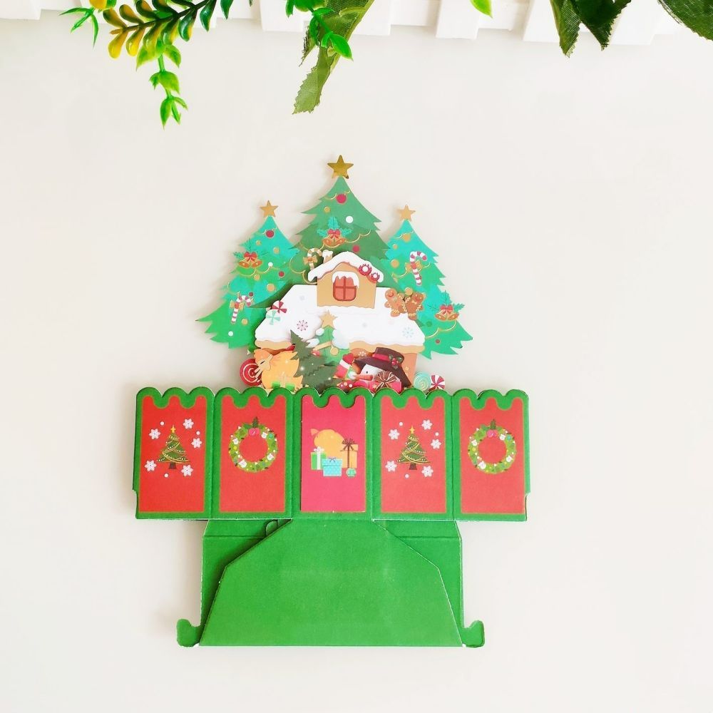 3D Christmas Pop Up Box Santa Claus Pop Up Greeting Card