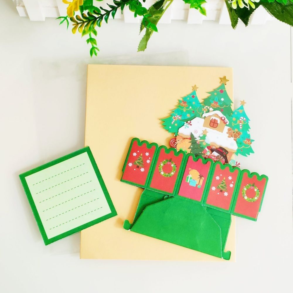 3D Christmas Pop Up Box Santa Claus Pop Up Greeting Card