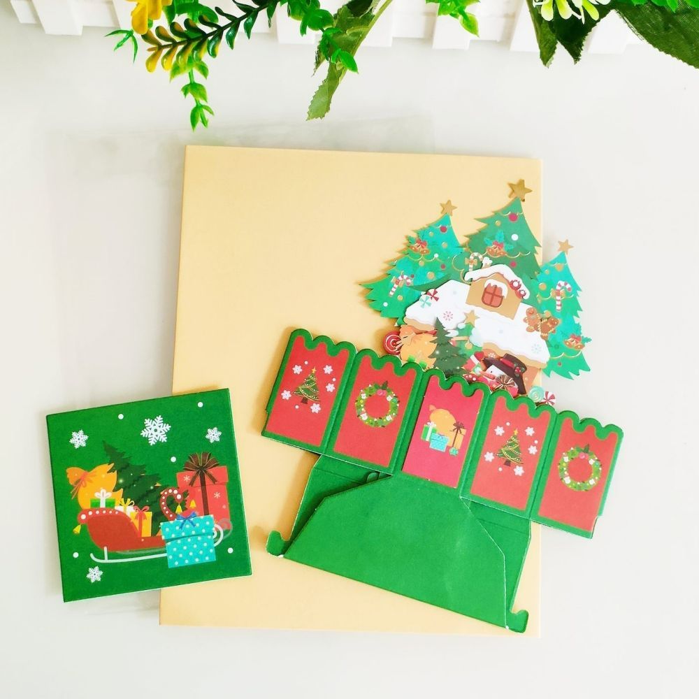 3D Christmas Pop Up Box Santa Claus Pop Up Greeting Card