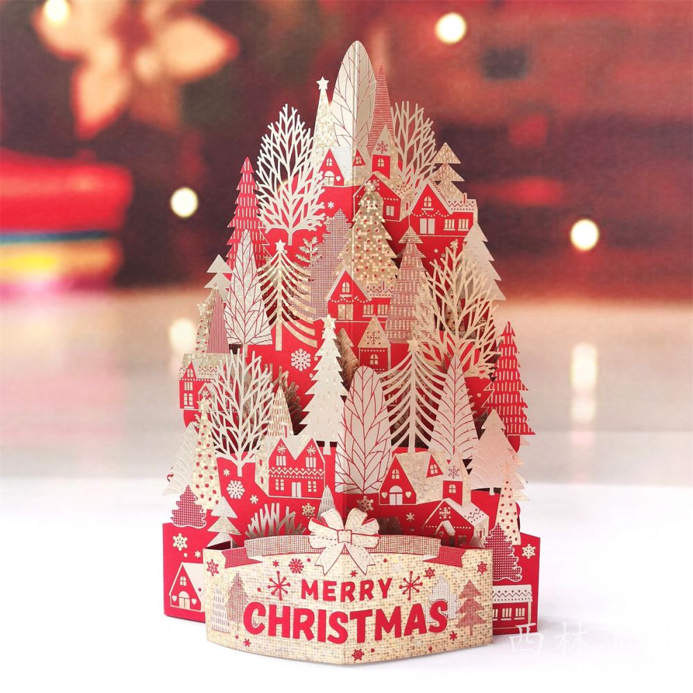 Christmas 3D Pop Up Card Christmas Castle Pop Up Greeting Card