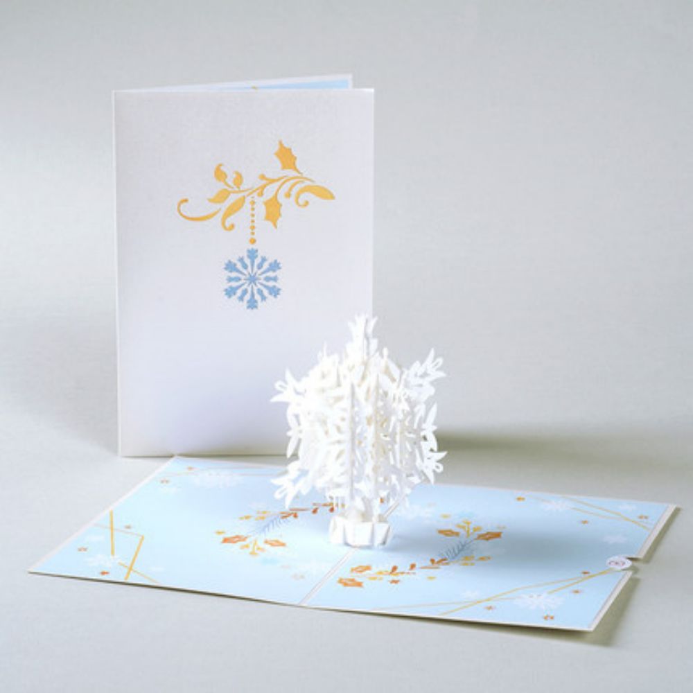Christmas 3D Pop Up Card Snowflake Pop Up Greeting Card