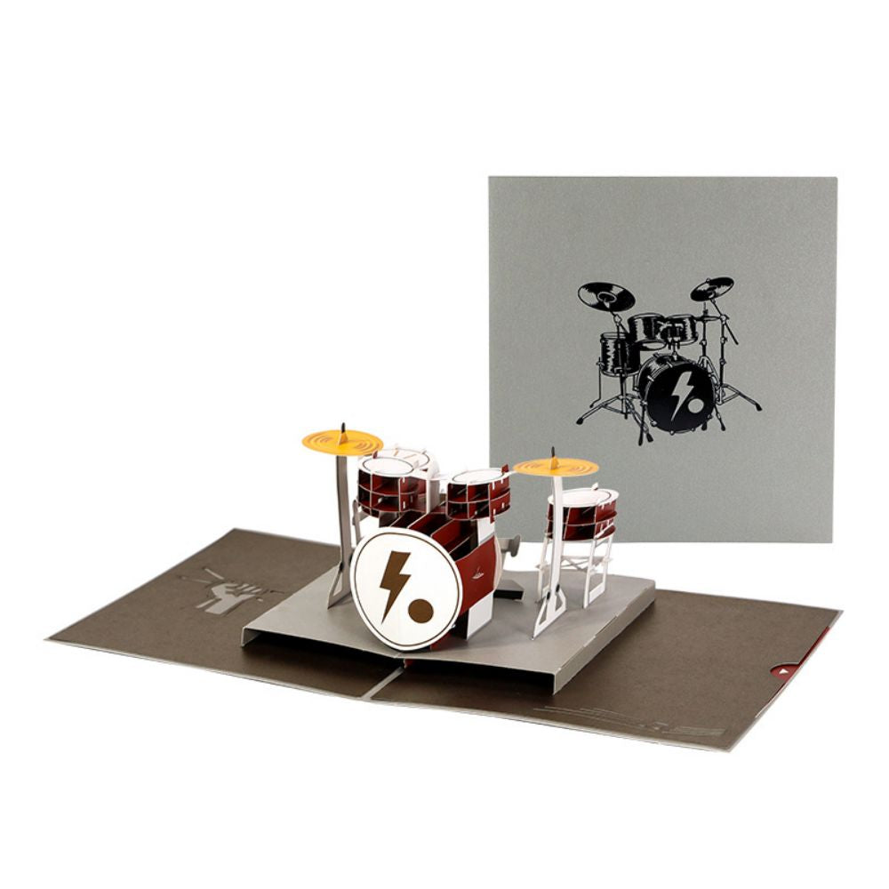 Dad 3D Pop-Up Card – Drum Kit