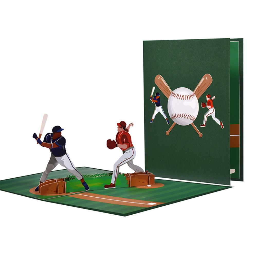 Dad 3D Pop-Up Card – Baseball Game