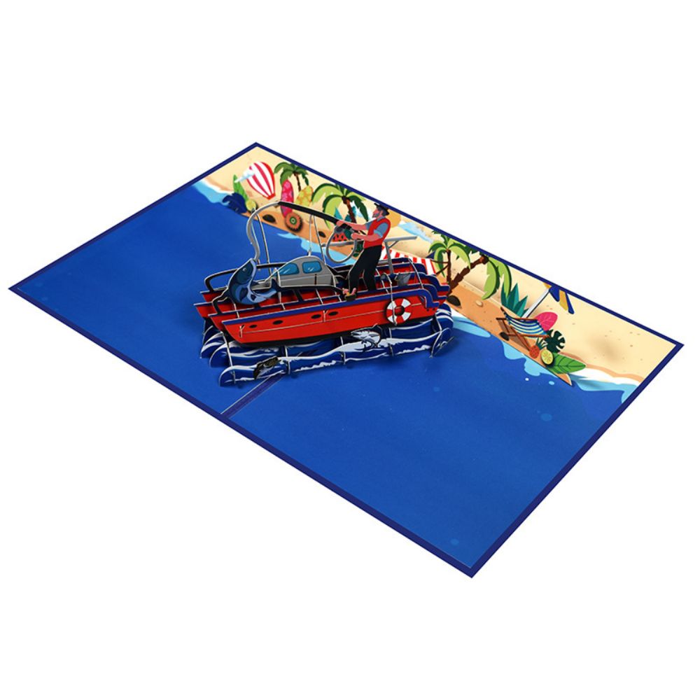 Dad 3D Pop-Up Card – Sea Fishing
