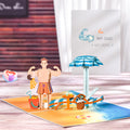 Dad 3D Pop-Up Card – Beach