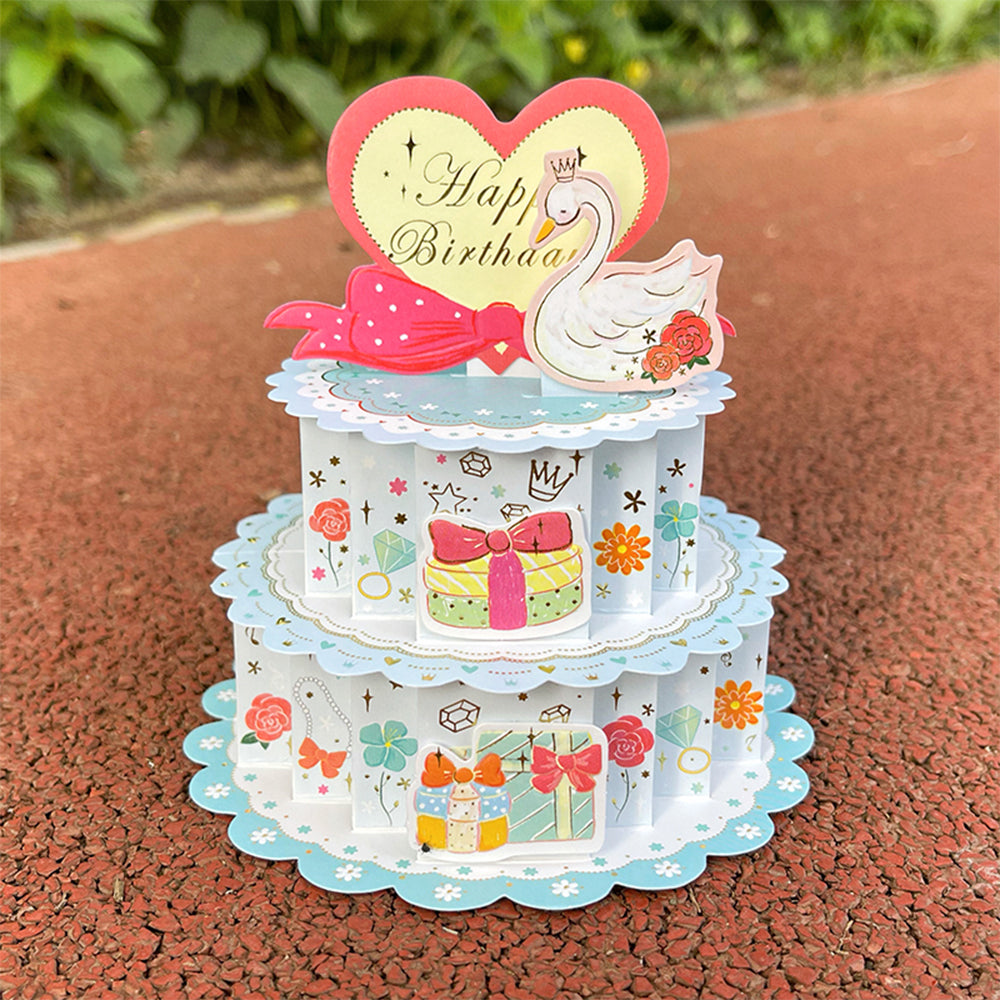 3D Pop Up Cute Birthday Cake Card