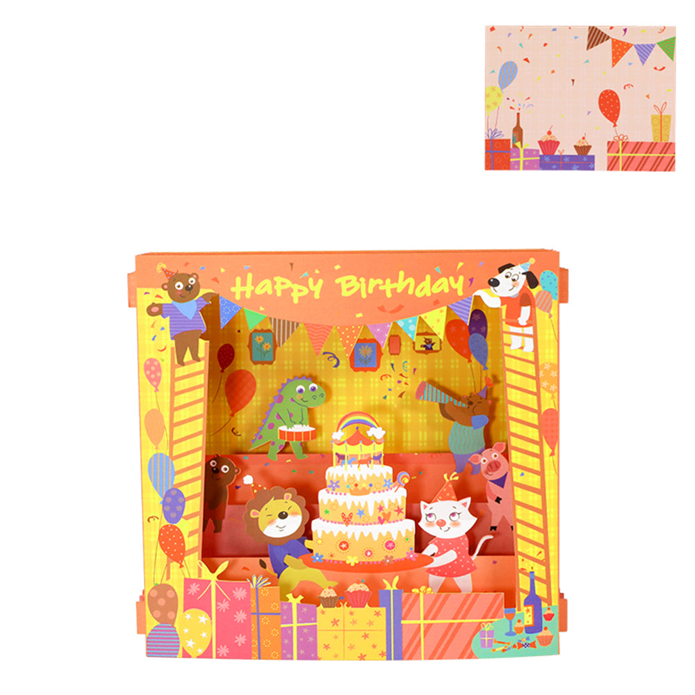 Cartoon Birthday Box Pop Up Card
