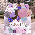 3D Pop Up Greeting Card Balloon Daughter Pop Up Card